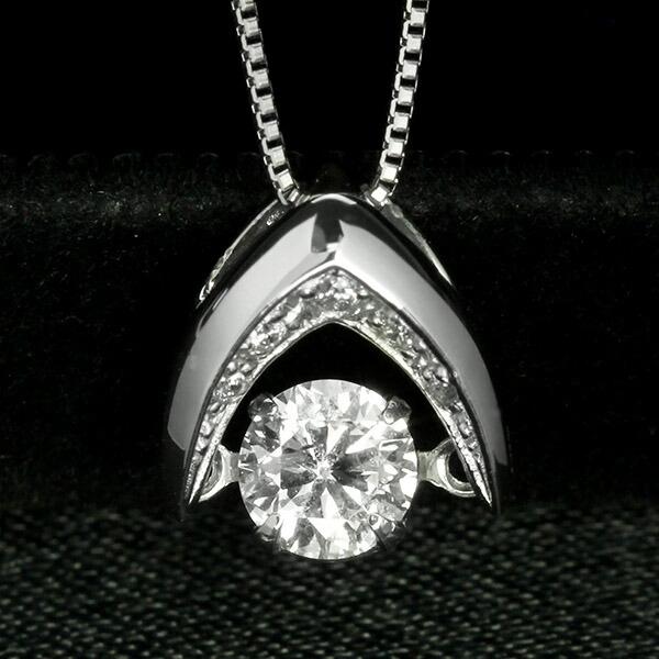 Crossfor NewYork ダンシングストーン ダイヤモンド ネックレス 0.3ct  