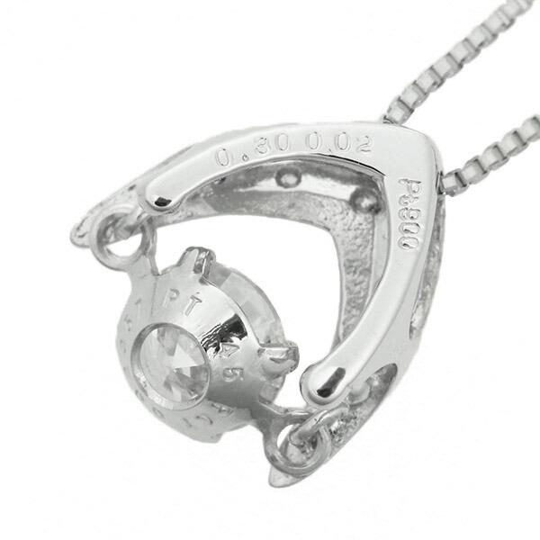 ダンシングストーン ダイヤモンド ネックレス 0.3ct プラチナ Pt900 揺れる ネックレス ダンシングダイヤ V字 逆V字型 クロスフォー 正規品 鑑別書付 保証書付…の画像