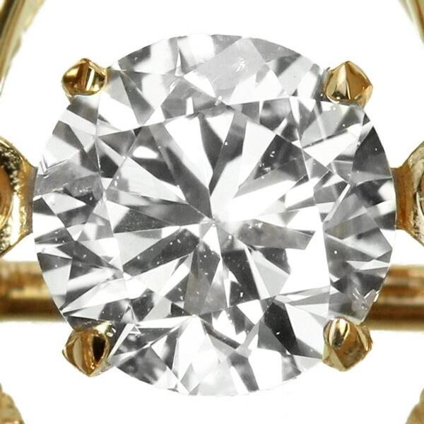 ダンシングストーン ダイヤモンド ネックレス 0.28ct K18 ピンクゴールド 揺れる ネックレス ダンシングダイヤ 馬蹄 ホースシュー クロスフォー 正規品の画像