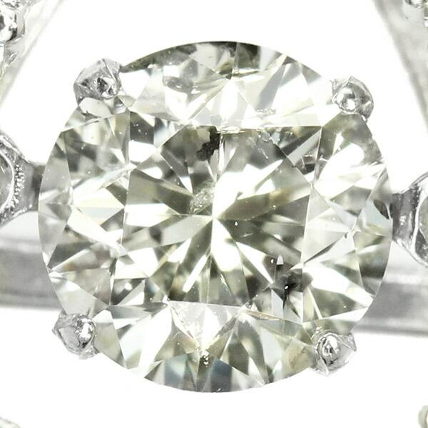 ダンシングストーン ダイヤモンド ネックレス 0.6ct プラチナ Pt900 揺れる ネックレス ダンシングダイヤ 馬蹄 ホースシュー クロスフォー 正規品 鑑別書付の画像