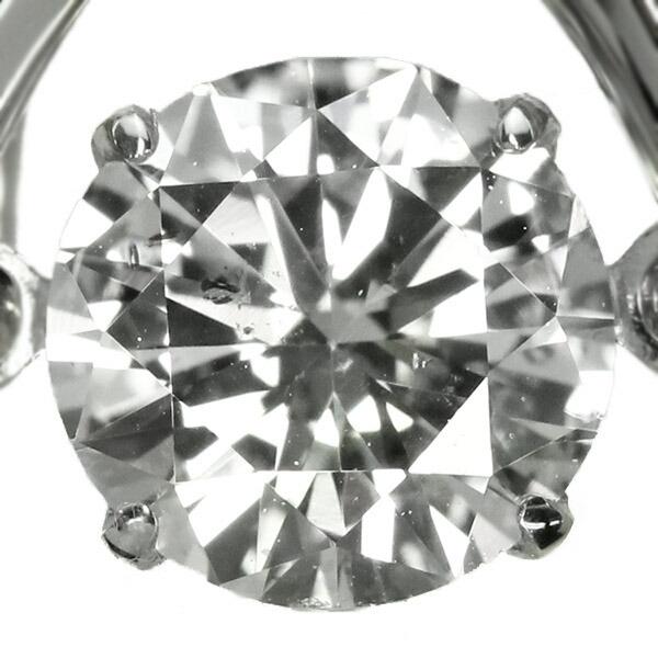 ダンシングストーン ダイヤモンド ネックレス 0.5ct Pt900 Hカラー SI2 エクセレントカット 揺れる ネックレス V字 逆V字型 クロスフォー 正規品 鑑定書付の画像