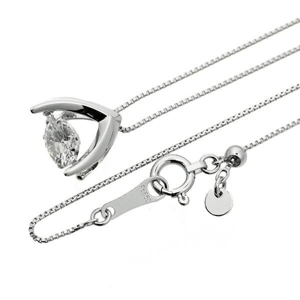 ダンシングストーン ダイヤモンド ネックレス 0.5ct Pt900 Hカラー SI2 エクセレントカット 揺れる ネックレス V字 逆V字型 クロスフォー 正規品 鑑定書付の画像