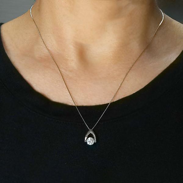Crossfor NewYork ダンシングストーン ダイヤモンド ネックレス 0.5ct 
