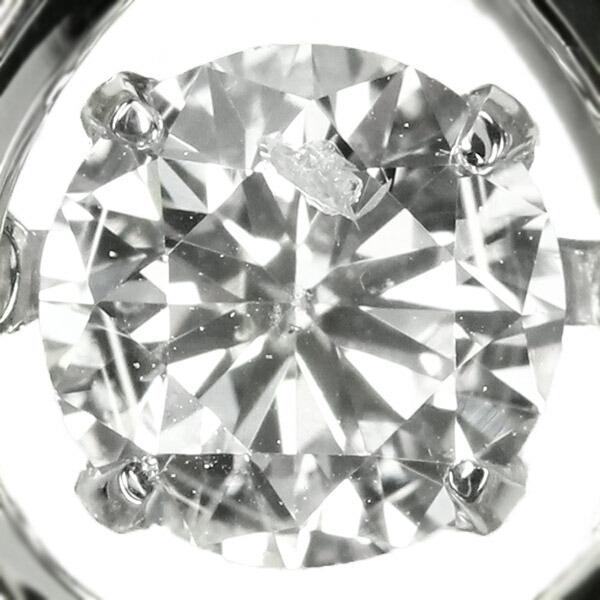 ダンシングストーン ダイヤモンド ネックレス 0.3ct Pt900 Hカラー SI2 エクセレントカット 揺れる ネックレス しずく しずく型 クロスフォー 正規品 鑑定書付の画像