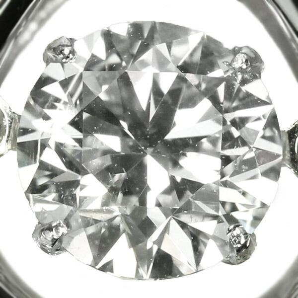 ダンシングストーン ダイヤモンド ネックレス 0.5ct Pt900 Hカラー SI2 エクセレントカット 揺れる ネックレス しずく しずく型 クロスフォー 正規品 鑑定書付の画像
