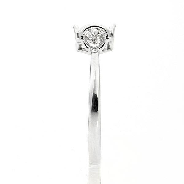 ダンシングストーン ダイヤモンド リング 0.1ct プラチナ Pt900 揺れる リング ダンシングダイヤ クロスフォー 正規品 鑑別書付 保証書付 ギフト プレゼントの画像