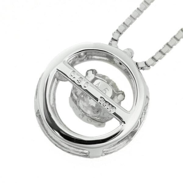 ダンシングストーン ダイヤモンド ネックレス 0.3ct プラチナ Pt900 揺れる ネックレス ダンシングダイヤ サークル クロスフォー 正規品 鑑別書付 保証書付の画像