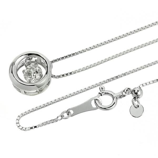 ダンシングストーン ダイヤモンド ネックレス 0.3ct プラチナ Pt900 揺れる ネックレス ダンシングダイヤ サークル クロスフォー 正規品 鑑別書付 保証書付の画像