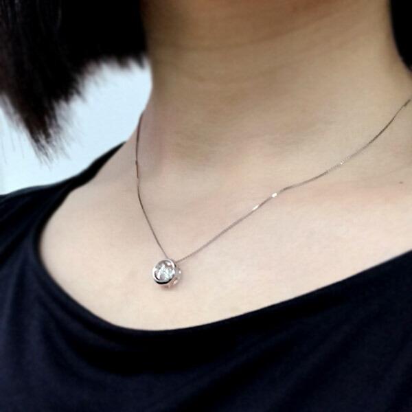ダンシングストーン ダイヤモンド ネックレス 0.3ct プラチナ Pt900 揺れる ネックレス ダンシングダイヤ サークル クロスフォー 正規品 鑑別書付 保証書付の画像