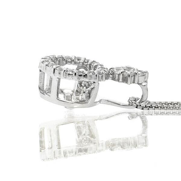 ダンシングストーン ダイヤモンド ネックレス 0.3ct プラチナ Pt900 揺れる ネックレス ダンシングダイヤ 取り巻き クロスフォー 正規品 鑑別書付 保証書付の画像