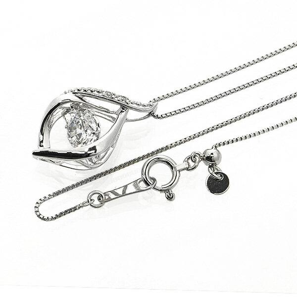 ダンシングストーン ダイヤモンド ネックレス 0.5ct プラチナ Pt900 揺れる ネックレス ダンシングダイヤ クロスフォー 正規品 鑑別書付 保証書付の画像