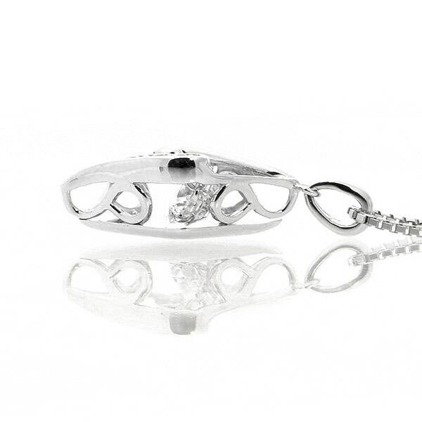 ダンシングストーン ダイヤモンド ネックレス 0.5ct プラチナ Pt900 揺れる ネックレス ダンシングダイヤ クロスフォー 正規品 鑑別書付 保証書付の画像