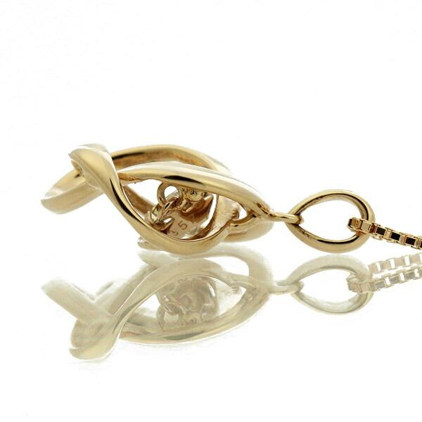 ダンシングストーン ダイヤモンド ネックレス 0.3ct K18 ピンクゴールド 揺れる ネックレス ダンシングダイヤ クロスフォー 正規品 鑑別書付 保証書付の画像