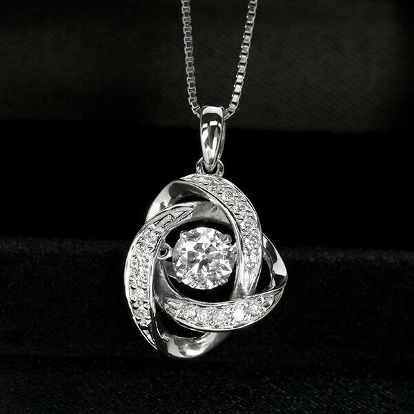 pt900 ダイヤ付き ペンダントトップ 0.20カラット ダンシング