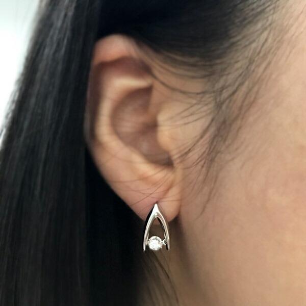 Crossfor NewYork ダンシングストーン ダイヤモンド ピアス 0.5ct 