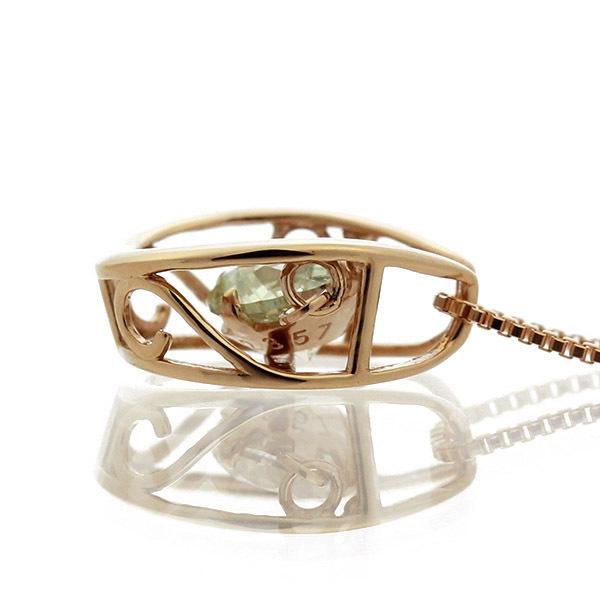 ダンシングストーン ダイヤモンド ネックレス 0.5ct K18 ピンクゴールド 揺れる ネックレス ダンシングダイヤ 馬蹄 ホースシュー クロスフォー 正規品の画像