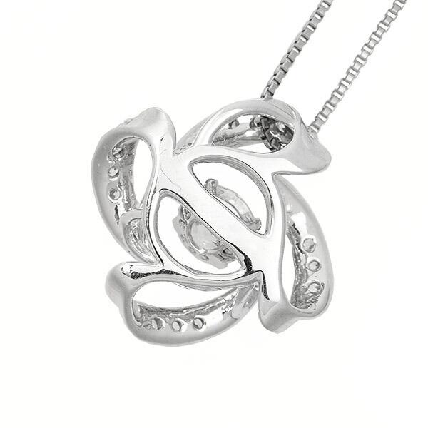 ダンシングストーン ダイヤモンド ネックレス 0.2ct プラチナ Pt900 揺れる ネックレス ダンシングダイヤ クロスフォー 正規品 鑑別書付 保証書付の画像