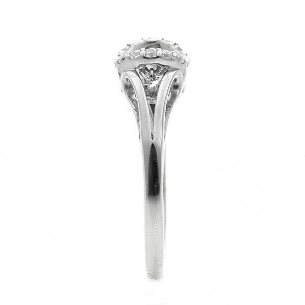 ダンシングストーン ダイヤモンド リング 0.2ct プラチナ Pt900 揺れる リング ダンシングダイヤ クロスフォー 正規品 鑑別書付 保証書付 ギフト プレゼントの画像