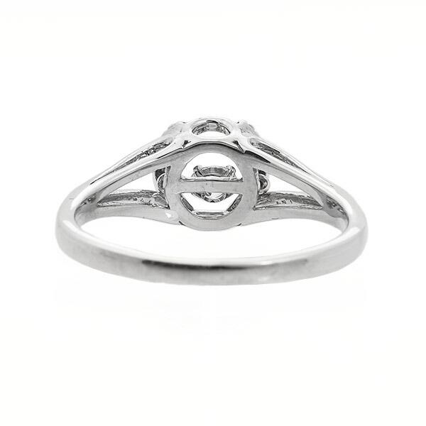 ダンシングストーン ダイヤモンド リング 0.2ct プラチナ Pt900 揺れる リング ダンシングダイヤ クロスフォー 正規品 鑑別書付 保証書付 ギフト プレゼントの画像