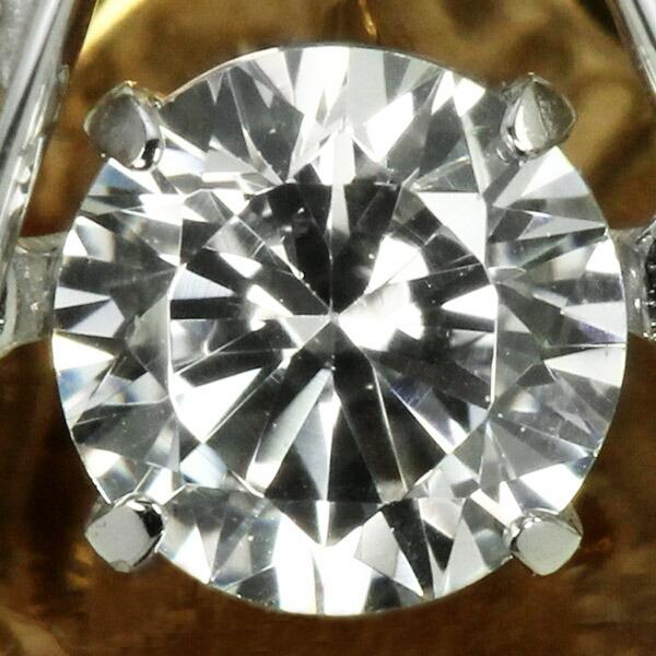 ダンシングストーン ダイヤモンド ネックレス 0.2ct プラチナ K18 ピンクゴールド 揺れる ネックレス ダンシングダイヤ クロスフォー 正規品 鑑別書付の画像