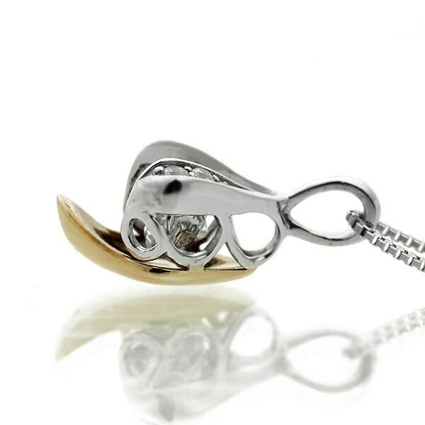 ダンシングストーン ダイヤモンド ネックレス 0.2ct プラチナ K18 ピンクゴールド 揺れる ネックレス ダンシングダイヤ クロスフォー 正規品 鑑別書付の画像