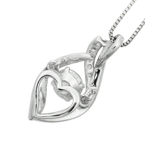 ダンシングストーン ダイヤモンド ネックレス 0.3ct プラチナ Pt900 揺れる ネックレス ダンシングダイヤ クロスフォー 正規品 鑑別書付 保証書付の画像