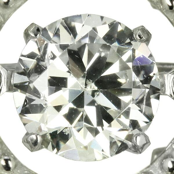 ダンシングストーン ダイヤモンド ネックレス 0.4ct プラチナ Pt900 揺れる ネックレス ダンシングダイヤ クロスフォー 正規品 鑑別書付 保証書付の画像