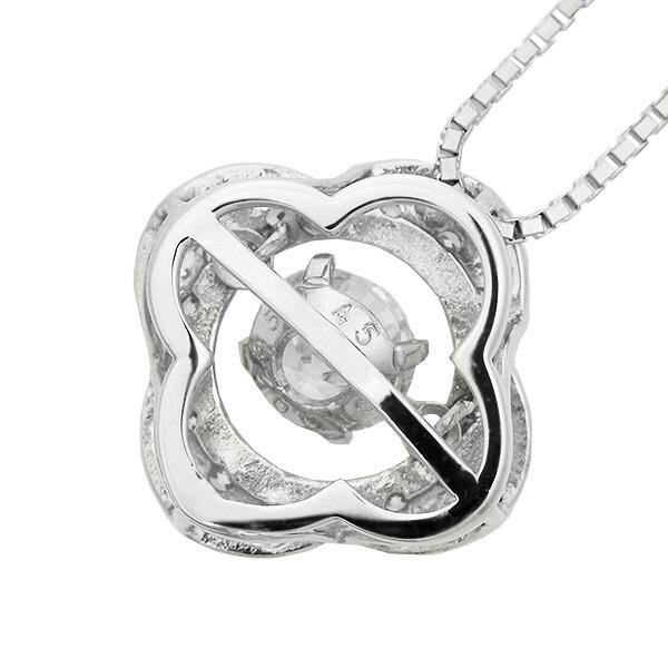 ダンシングストーン ダイヤモンド ネックレス 0.4ct プラチナ Pt900 揺れる ネックレス ダンシングダイヤ クロスフォー 正規品 鑑別書付 保証書付の画像