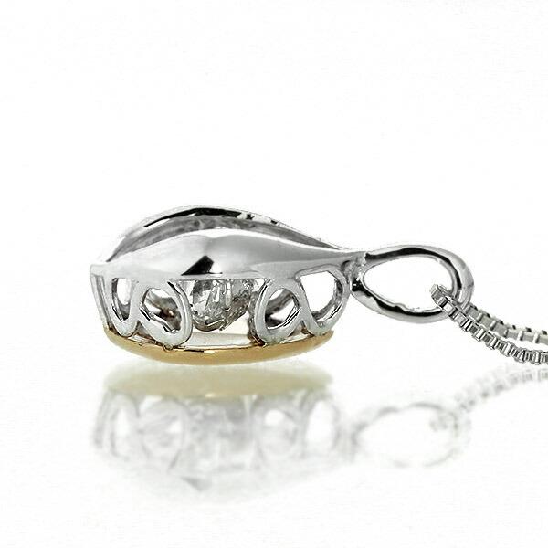 ダンシングストーン ダイヤモンド ネックレス 0.2ct プラチナ K18 ピンクゴールド 揺れる ネックレス ダンシングダイヤ クロスフォー 正規品 鑑別書付の画像
