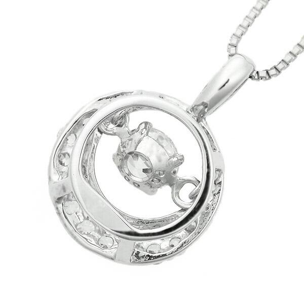 ダンシングストーン ダイヤモンド ネックレス 0.2ct プラチナ Pt900 揺れる ネックレス ダンシングダイヤ クロスフォー 正規品 鑑別書付 保証書付の画像