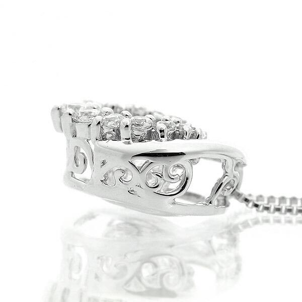 ダンシングストーン ダイヤモンド ネックレス 0.3ct プラチナ Pt900 揺れる ネックレス ダンシングダイヤ クロスフォー 正規品 鑑別書付 保証書付の画像