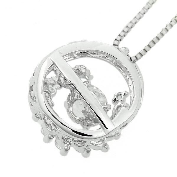 ダンシングストーン ダイヤモンド ネックレス 0.3ct プラチナ Pt900 揺れる ネックレス ダンシングダイヤ クロスフォー 正規品 鑑別書付 保証書付の画像