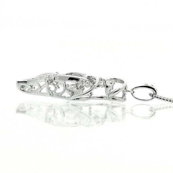 ダンシングストーン ダイヤモンド ネックレス 0.3ct プラチナ Pt900 揺れる ネックレス ダンシングダイヤ クロスフォー 正規品 鑑別書付 保証書付の画像