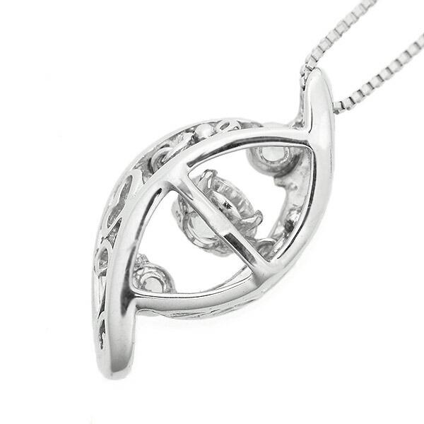 ダンシングストーン ダイヤモンド ネックレス 0.3ct プラチナ Pt900 揺れる ネックレス ダンシングダイヤ クロスフォー 正規品 鑑別書付 保証書付の画像