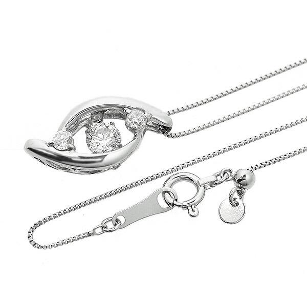 ダンシングストーン ダイヤモンド ネックレス 0.3ct プラチナ Pt900 揺れる ネックレス ダンシングダイヤ クロスフォー 正規品 鑑別書付 保証書付の画像