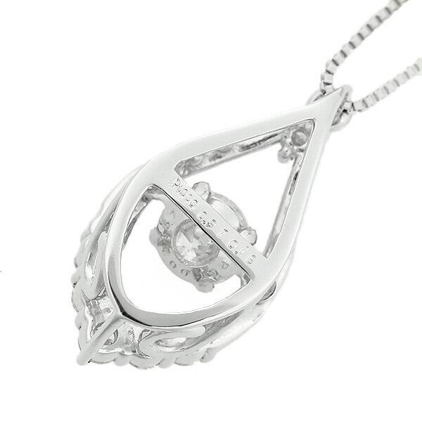 ダンシングストーン ダイヤモンド ネックレス 0.4ct プラチナ Pt900 揺れる ネックレス ダンシングダイヤ クロスフォー 正規品 鑑別書付 保証書付の画像