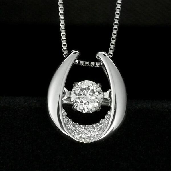 ダンシングストーン ダイヤモンド ネックレス 0.2ct プラチナ Pt900  