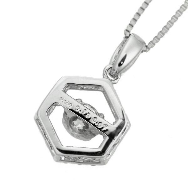 ダンシングストーン ダイヤモンド ネックレス 0.2ct プラチナ Pt900 揺れる ネックレス ダンシングダイヤ クロスフォー 正規品 鑑別書付 保証書付の画像