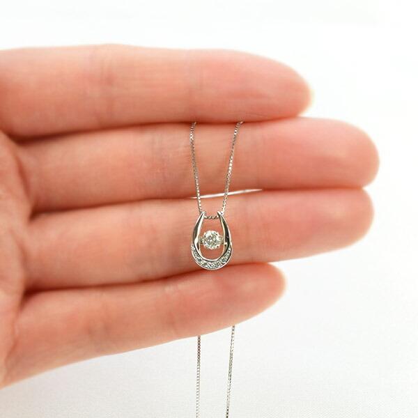 ダンシングストーン ダイヤモンド ネックレス 0.1ct プラチナ Pt900 