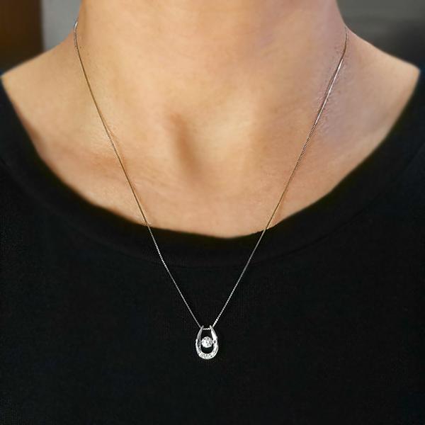 Crossfor NewYork ダンシングストーン ダイヤモンド ネックレス 0.1ct 