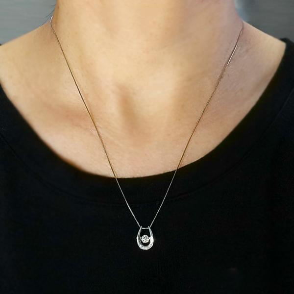 Crossfor NewYork ダンシングストーン ダイヤモンド ネックレス 0.2ct 
