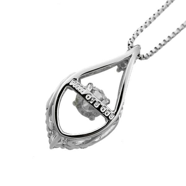 ダンシングストーン ダイヤモンド ネックレス 0.2ct プラチナ Pt900 揺れる ネックレス ダンシングダイヤ クロスフォー 正規品 鑑別書付 保証書付の画像