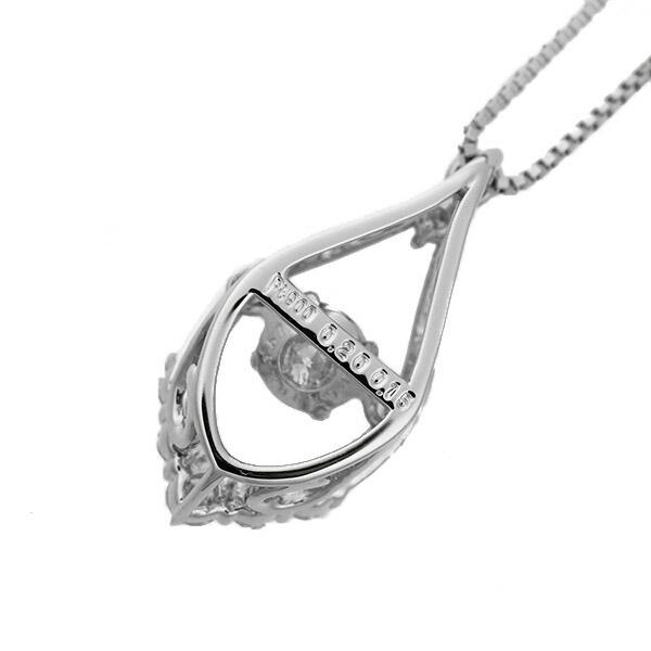 ダンシングストーン ダイヤモンド ネックレス 0.3ct プラチナ Pt900 揺れる ネックレス ダンシングダイヤ クロスフォー 正規品 鑑別書付 保証書付の画像