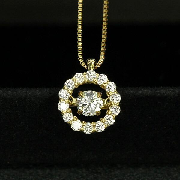 Crossfor NewYork ダンシングストーン ダイヤモンド ネックレス 0.3ct 