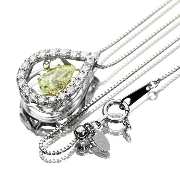 Crossfor NewYork 0.7ct イエロー ダイヤモンド ペアシェイプ 