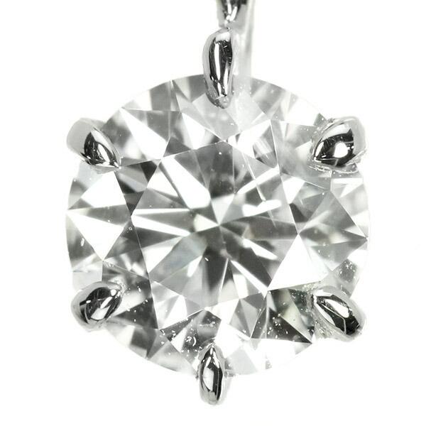 天然ダイヤモンド ネックレス 一粒 0.2ct 6本爪 プラチナ Pt900 ハート