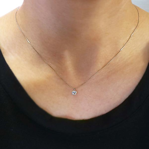 プラチナ Pt900 天然ダイヤ0.2ct ペンダント ネックレス 天然ダイヤモンド ネックレス 一粒 0.2ct 6本爪 プラチナ Pt900 ハート