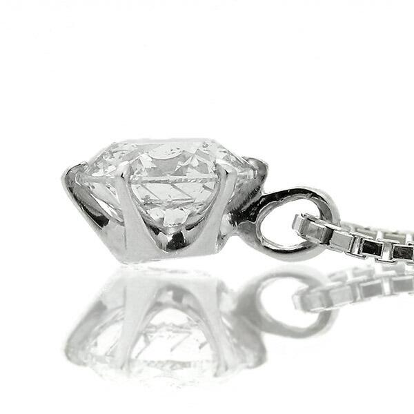 ダイヤモンド ネックレス 一粒 0.5ct 6本爪 プラチナ Pt900 ハートアンドキューピット D SI2 EX H&C 鑑定書付 保証書付 ギフト プレゼント クリスマスの画像