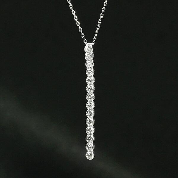 Crossfor NewYork ダイヤモンド ネックレス ラインネックレス 0.3ct