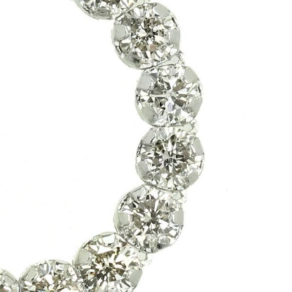 ダイヤモンド ネックレス 0.4ct K18 ホワイトゴールド ドロップ 涙 つゆ しずく 鑑別書付 保証書付 クロスフォー 普段使い デイリー ギフト プレゼント 誕生石の画像